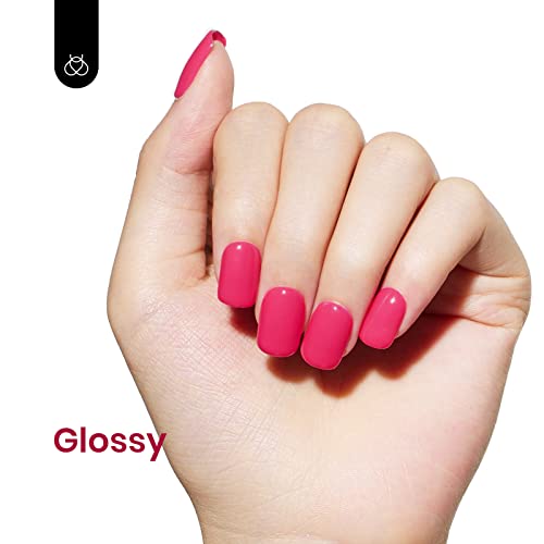 Image of Beetles Pink Gel Nail Polish - Wild Tulips Hot Pink Gel Polish, 15ML /0.51Fl Oz Neon Color, Soak Off UV LED Lamp Nail Art, Long-Lasting Manicure Salon DIY Home