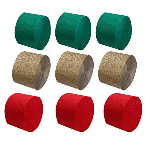 Rolo de papel de crepe EXCEART 9 peças para decoração de festa de papel, decoração para festa de ani