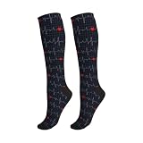 Heartbeat Compression Socks For Women And Men Knee High Support Socks For Running, Athletic