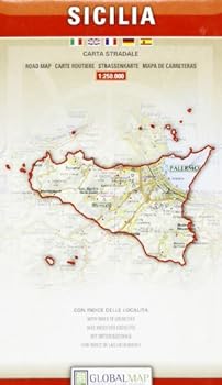 Sicily {Sicilia}, Regional Road Map - 1:250,000 (English, Spanish, French, Italian and German Edition)