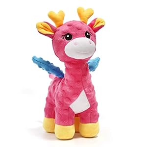 Pawko Dog Toys Durable Plush Dog Toy with Crinkle Paper Stuffed Squeaky Dog Toys Cute Chew Toys for Small Medium Large Dogs and Puppy (Pink)