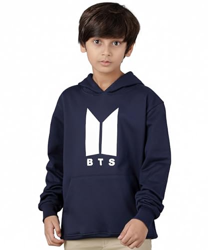 Image of KYDA KIDS Boys Cotton Regular Fit Hooded Neck Hoodies - Sweatshirt with Hoodies Full Sleeves Winter Wear, Long Sleeve Sweatshirts for Boys