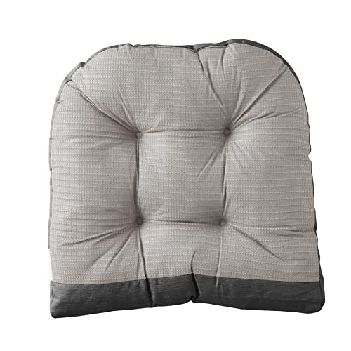 Marina Decoration Home Decor Premium Thick Soft Rocking Chair Cushion Comfortable Tufted High-Backed Indoor Lounger Nonslip Back Seat Pad 2 Piece Set of Upper and Lower with Ties, Charcoal Grey Color by Marina Decoration - Image 3