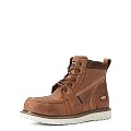 Ariat Women's Rebar Wedge Moc Toe Waterproof Work Boot Western, Aged Honey, 11