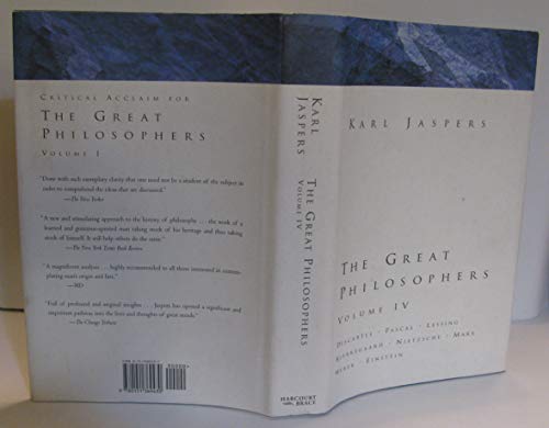 The Great Philosophers: The Disturbers : Descartes Pascal Lessing Kierkegaard Nietzsche : Philosophers in Other Realms : Einstein Weber Marx
