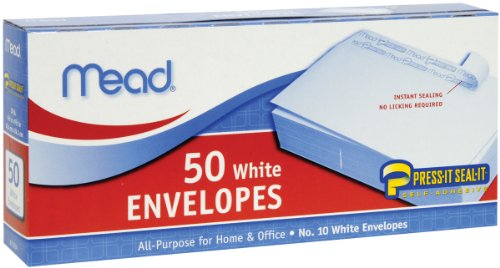 Enveloppes blanches Mead #10 Press-It pour envoyer vos documents proprement