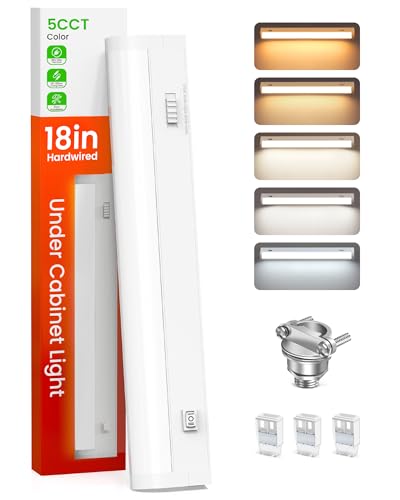 ALUSSO LIGHTING® 18 Inch LED Under Cabinet Lighting Hardwired, 5CCT