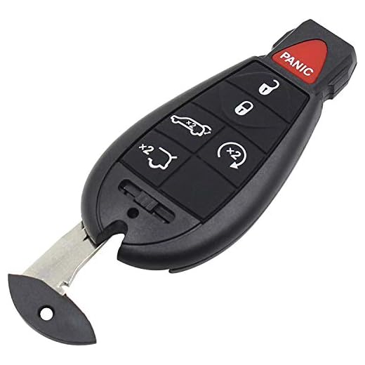 Entrada sin Llave Fob remoto clave Shell para Dodge Chrysler Jeep Commander, Grand Cherokee Fob + insertar hoja