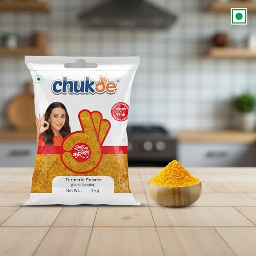 Image of Chukde - Haldi Powder - Turmeric Powder - Ground Spice for Authentic Flavor and Wellness - Ideal for Cooking, Herbal Teas, Health Benefits, and Skincare - 1000 Gm (Pack of 2)