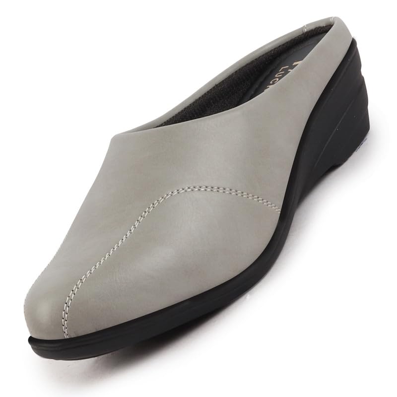 Image of FAUSTO Women Formal Back Open Platform Wedge Heel Slip‑On Mule Shoes | Stylish Office Footwear | Comfortable Fashion Shoes