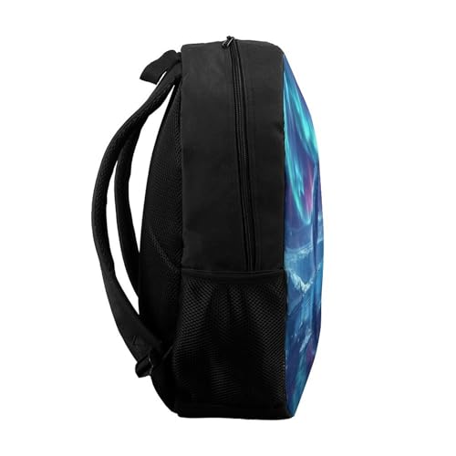 Sac à dos baleine galaxie 3D avec grands compartiments de 17" - 7