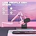 FIFINE Low Profile Boom Arm Mic Stand, Microphone Stand with Cable Management Channel, Desk Clamp, Screw Adapter for Streaming Podcast Recording, Adjustable Metal Mic Boom Arm Pink-BM88P
