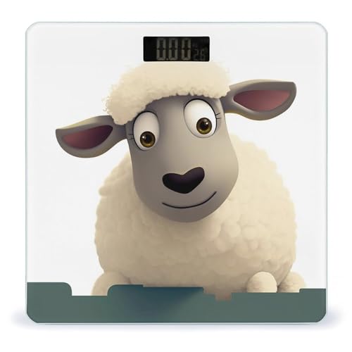 Báscula digital de baño con diseño de oveja