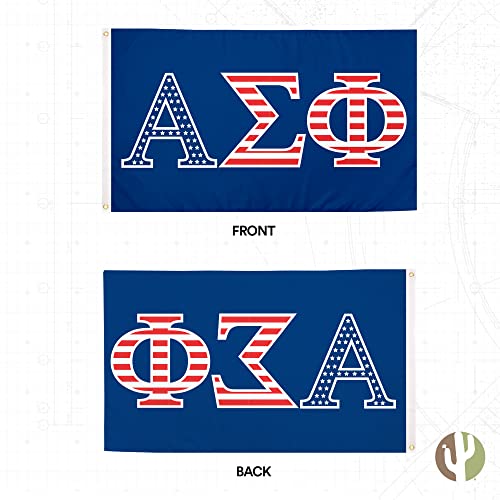 Alpha Sigma Phi Usa Letter Fraternity Flag Greek Banner 3 Feet X 5 Feet Sign Decor Alpha Sig (Flag - Usa) #TOP2