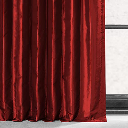 Hpd Half Price Drapes Blackout Curtains For Bedroom - Faux Silk Taffeta 50 X 96 (1 Panel), Ptch-Bo1066-96, Syrah #TOP4