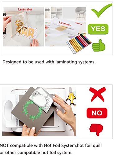 Alinacutle Laser Toner Reactive Foil Roll Metallic Transfer Hot Foil Sheet For Scrapbooking Paper Crafts/Planner/Invitation, 7.60In Width,16.40Ft Length,1/Pk (Laser Gold) #TOP1