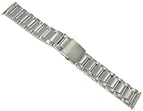 18-22mm Timex Adjustable Silver Tone Deployment Buckle Stainless Steel Watch Band 366 TX968W