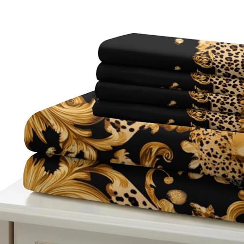 Parure de lit baroque ornée chic drap de luxe lit simple