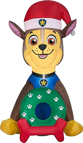 National Tree Company Inflatable Chase from Paw Patrol, LED Lights, Plug in, Christmas Collection, 38 Inches