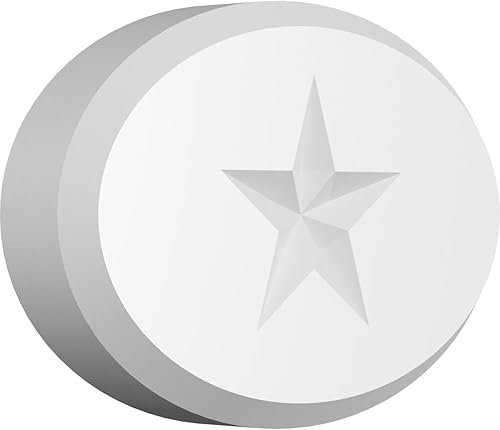 Miniatura 5 de Ekena Millwork ROSP040X028X050DAL07 Roseta estándar con borde biselado, 4 pulgadas de ancho x 2 34 pulgadas de alto x 12 pulgadas, PVC