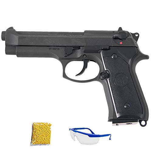 KJ Works GBB M9-HW - Pistola Airsoft calibro 6 mm (arma corta ad aria compressa con pallini di plastica o PVC). Sistema: gas (potenza: 0,5 joule)