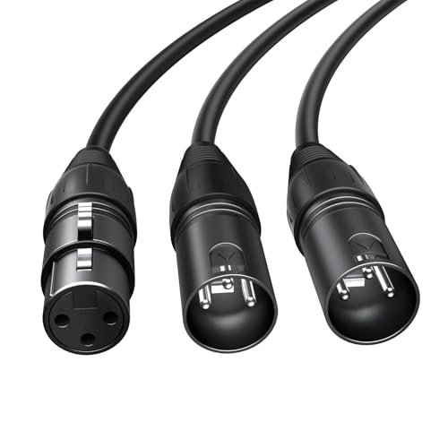 Image of Balanced XLR Splitter Dual XLR Male to 1XLR Female XLR Y-Split Patch Cable