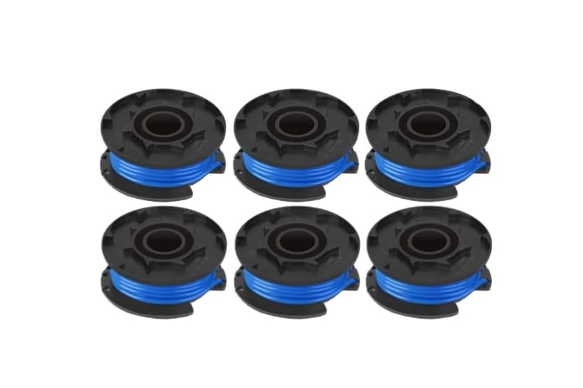Daaxing Trimmer Spool Replacement Parts, For Ryobi RAC125 Spools, For RLT1830H13 Grass Trimmer Accessories ，3 X 1.6 Mm (6PCS)