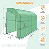 EAGLE PEAK 3 Tier Lean to Portable Greenhouse, Heavy-Duty Indoor & Outdoor Garden with Wire Shelves, 2 Roll-Up Zipper Doors, Easy Assembly, 120"x60"x84" Clear/Green PE Cover #2