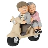 Décoration sculpturale de couple : un design unique représentant un couple de personnes âgées, symbole de et d'amour éternel