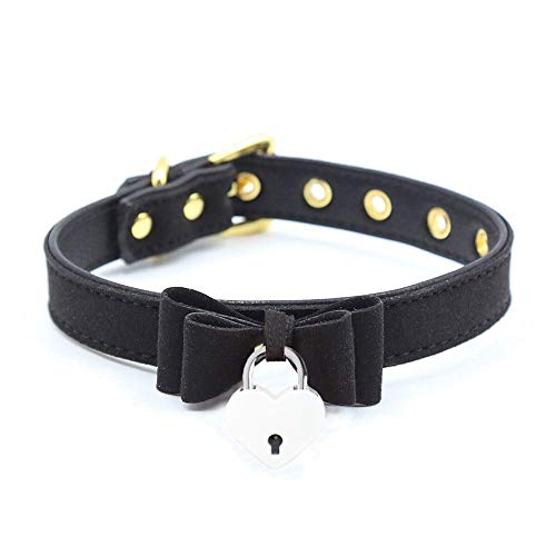 LEWECEEO PU Leather Bow Collar Necklace Choker with Bell Cat Cosplay Kitty Necklace Choker Collar for Women(T) LEWECEEO PU Leather Bow Collar Necklace Choker with Bell Cat Cosplay Kitty Necklace Choker Collar for Women(T)