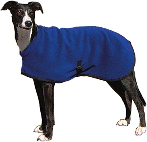 Hotterdog Water Resistant Winter Fleece Dog Coat with a Sturdy Adjustable Belly Strap Lightweight Water-Repellent, Warm, Washable (26 Inches, Blue)