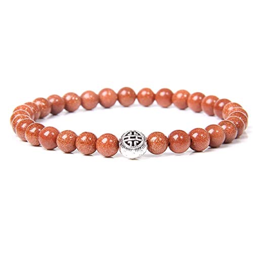 KEJI 6Mm Beads Bracelets Orite Turquoises Agates Metal Charm Healing Reiki Natural Quartzs Crystal Stone Bangles For Women Men