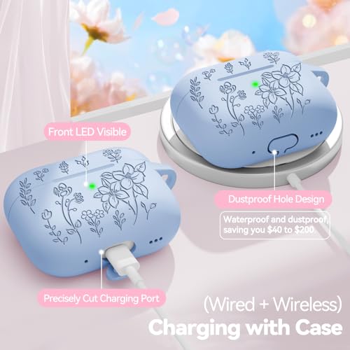Image of for AirPods Pro 3 Case, Soft Silicone Airpod Pro Case Cover with Keychain & Cleaning Kit Compatible with AirPods Pro 3rd Generation 2025 for Women Girly, Anti-Scratch