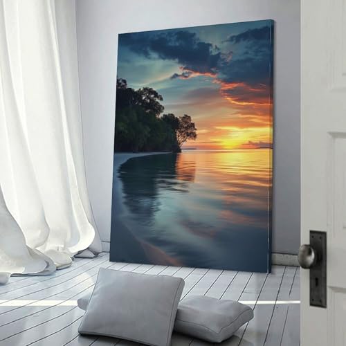 Tableaux muraux Sunsets Gentle Embrace pour un salon chaleureux et une chambre zen