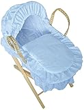 Leicht Cuddles Collection Puppen Moses Korb blau Stickerei Lochstickerei mit Ständer