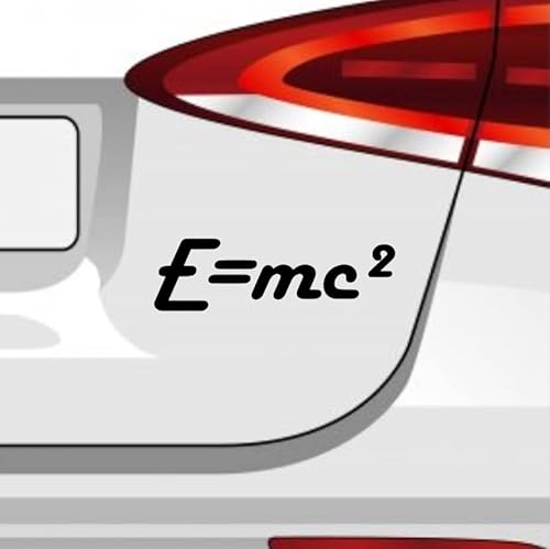 E=mc2 adesivi - 6 misure 21 colori - Einstein