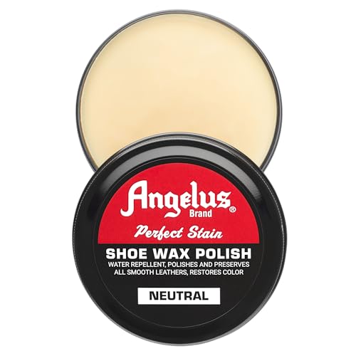 Angelus Perfect Stain Shoe Wax Polish, Professional Shoe Polish For Leather Shoes & Boots, 3 fl oz, Neutral (Clear)