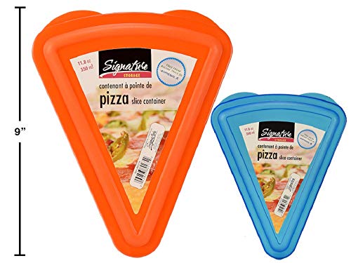image for Signature 11.8-oz Pizza Slice Container, Blue, Orange, Green