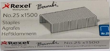 Rexel Staples No25 Bambi Pk1500 05020