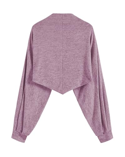 Image of ZAFUL Women's Sheer Shrug Y2K Long Sleeve Cardigans 2026 Irregular Tie Front Bolera