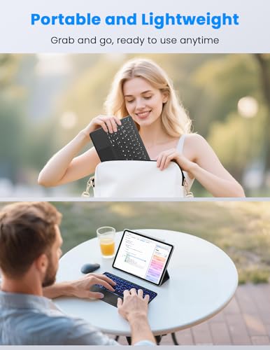 Mini clavier Bluetooth rétroéclairé SOPPY ultra fin AZERTY avec pavé tactile