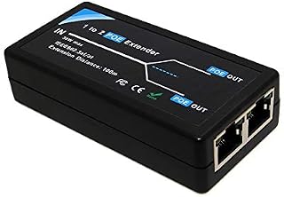 2 Port POE Extender Comply IEEE 802.3af/at Standard 10,100Mbps, POE Repeater 100 meters(328 ft) Extender 1 in 2 Out for POE IP Camera over Cat5/Cat6 or Better UTP Cables (POE5003)