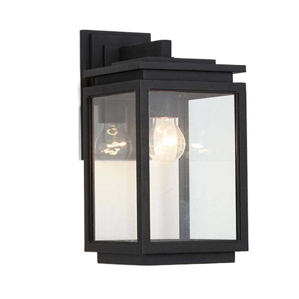 Reading Light Wall Sconce Glass Exterior Wall Sconce Wall Mounted Aluminum Wall Sconce Suitable for Outdoor Corridors(H-37cm)