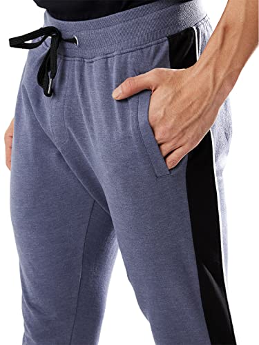 Image of The Souled Store Men Denim Melange Multicolored Solid Joggers