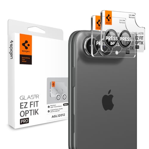 Spigen EZ Fit Optik Pro Kameraschutz [2 Stück] für iPhone Duo, Sternenweiß