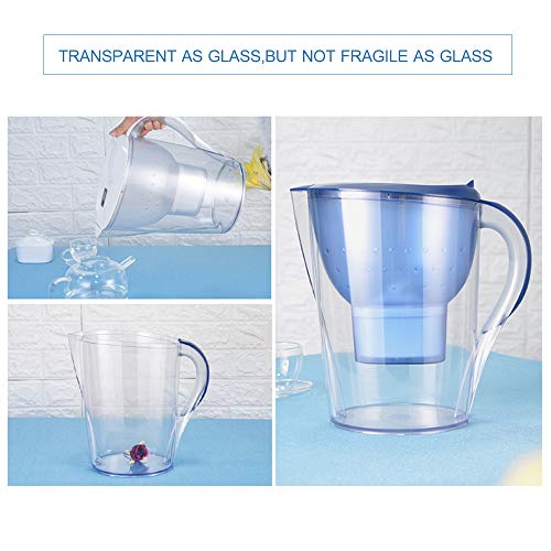 DECDEAL 3.5L Jarro de Filtro de Água Transparente Jarro de Filtro de Água para Uso Doméstico Chaleir