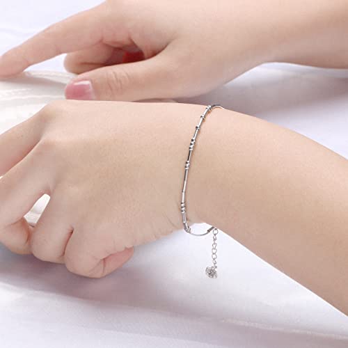 Image of JoycuFF Inspirational ๐ ๐ผ๐ฟ๐๐ฒ ๐๐ผ๐ฑ๐ฒ ๐๐ฟ๐ฎ๐ฐ๐ฒ๐น๐ฒ๐๐ ๐ณ๐ผ๐ฟ ๐ช๐ผ๐บ๐ฒ๐ป Gold Silver Stainless Steel Beads Bracelets Encouragement Birthday Gifts for Her Daughter Sister Mom Best Friend