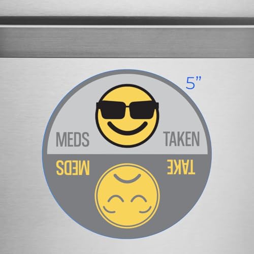 Imán Recordatorio de Medicación (Gris) Visual para Refrigerador miniatura 2
