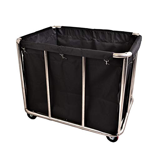 Chariot de tri de linge industriel robuste grand panier à roulettes pour maison