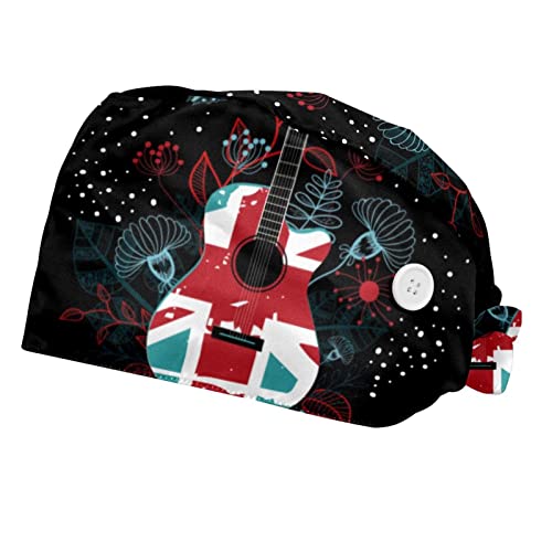 Chapeaux bouffants 2PCS ajustables avec bandeau motifs fleurs papillons